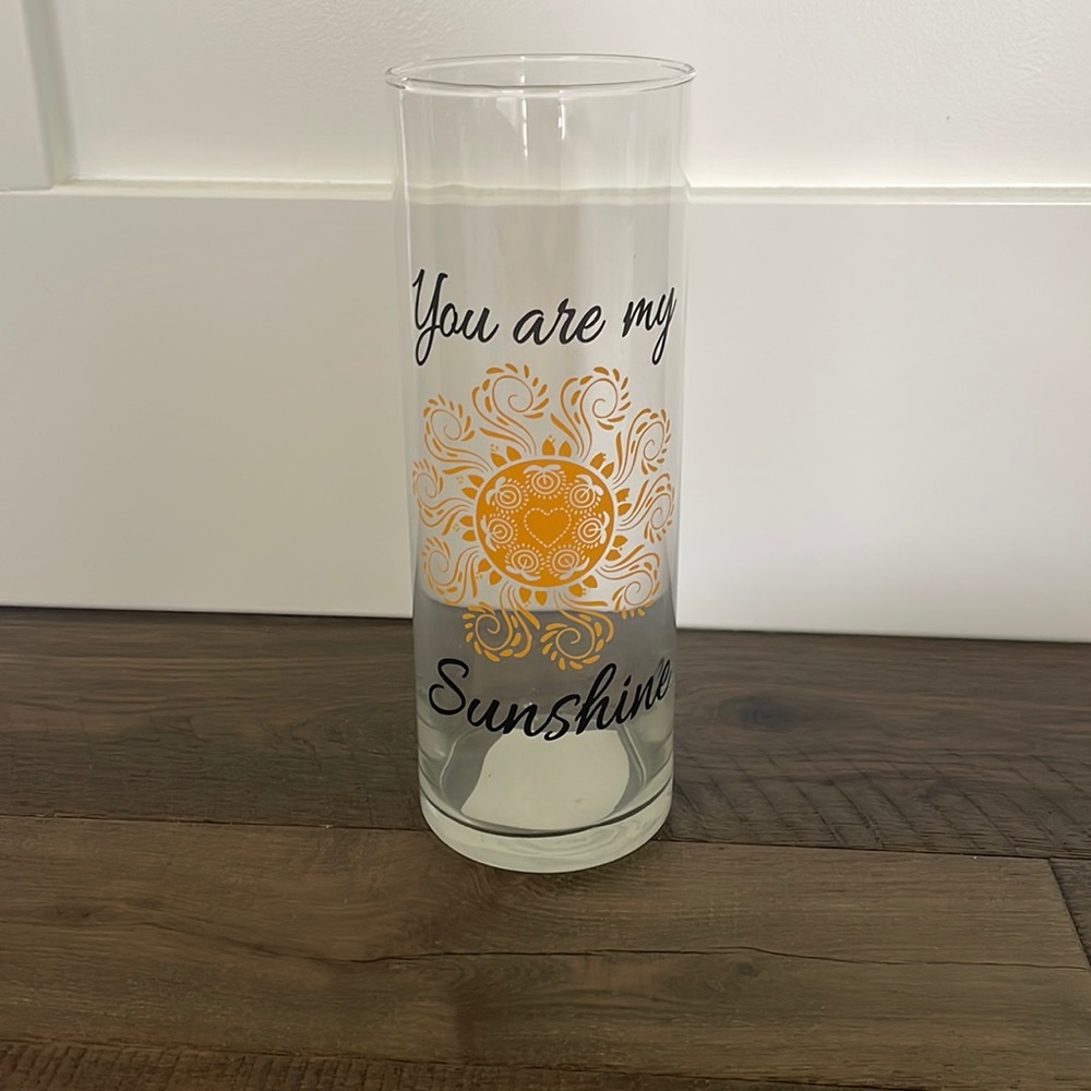 “You are my sunshine” glass NWT